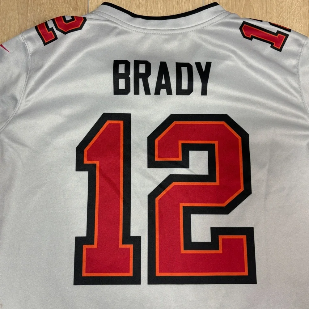 Nike NFL Tom Brady Tampa Bay Buccaneers Jersey Gray Mens XL 12 Dri-FIT